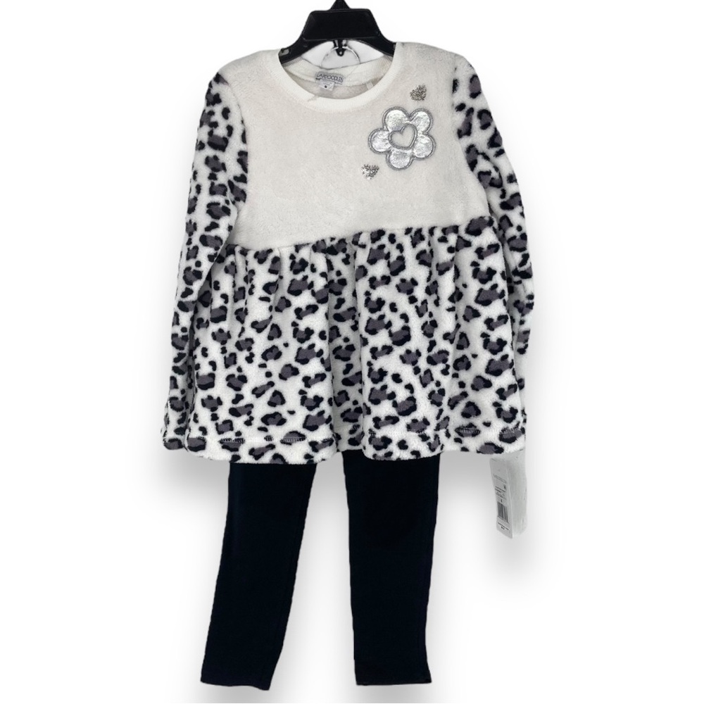 Flapdoodles 2pc Plush Mixed Top & Pant Set size 6